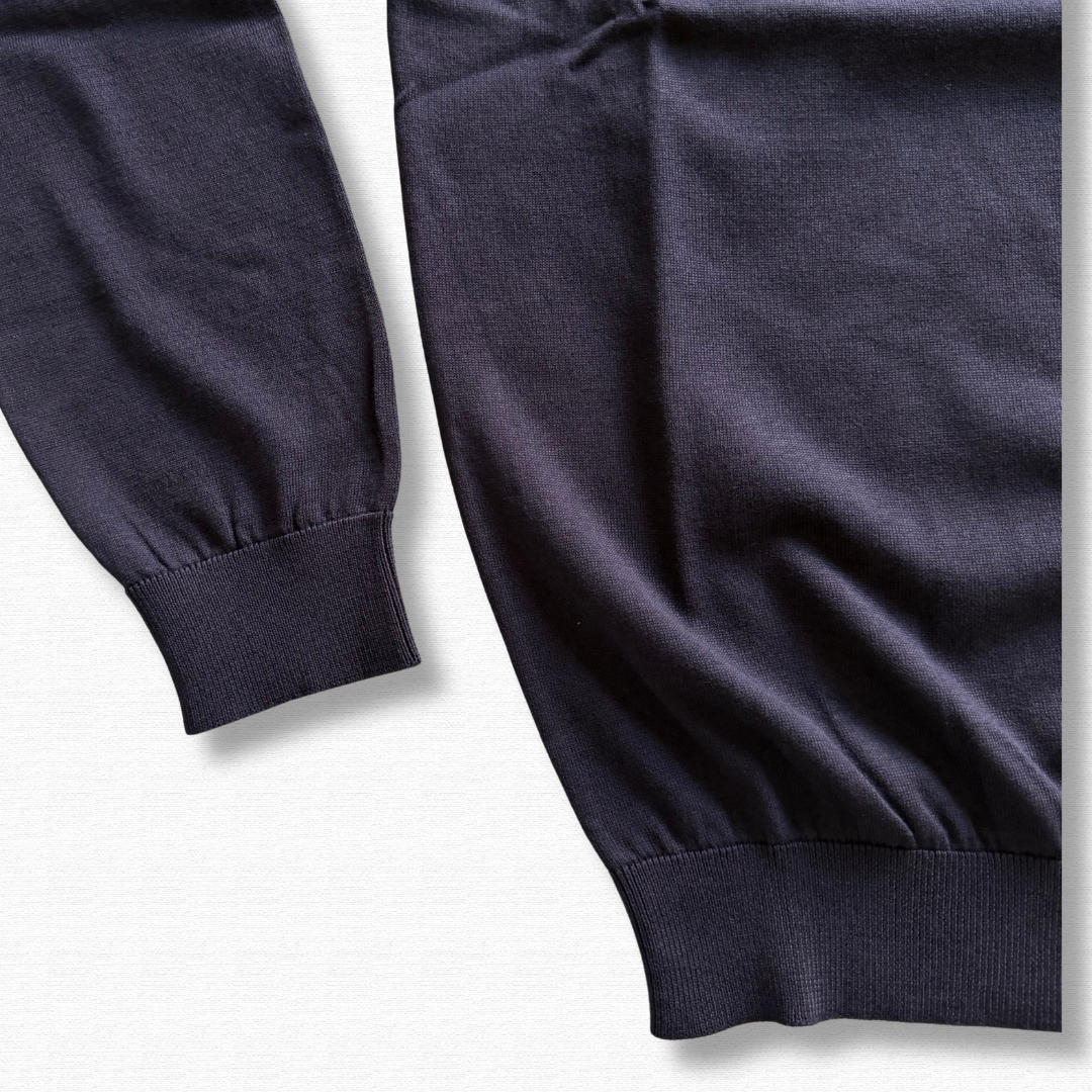 FILIPPO DE LAURENTIIS POLO MANICA LUNGA NAVY - CINQUANTOTTO PESARO | Negozio di abbigliamento