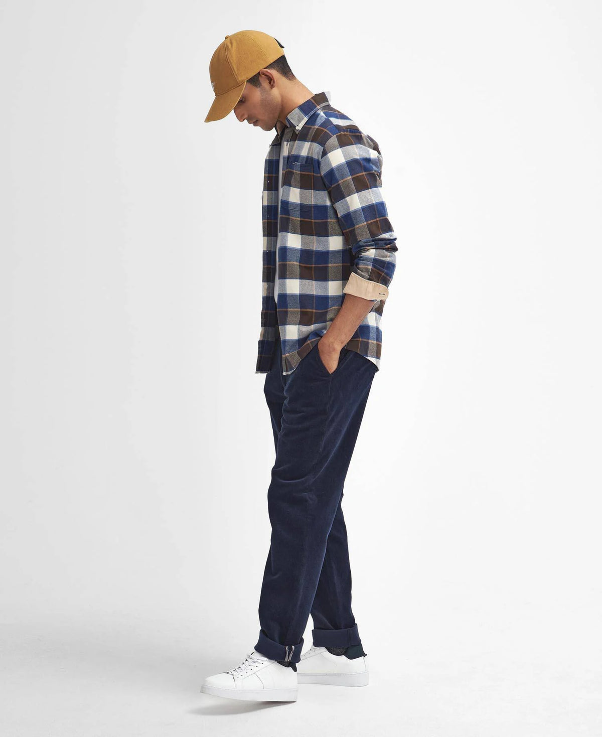 BARBOUR VALLEY CAMICIA TARTAN ECRU