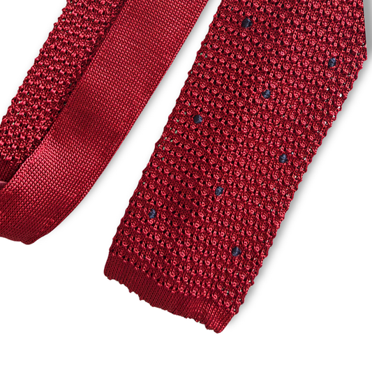 CALABRESE CRAVATTA IN MAGLIA POIS ROSSO - CINQUANTOTTO PESARO | Negozio di abbigliamento