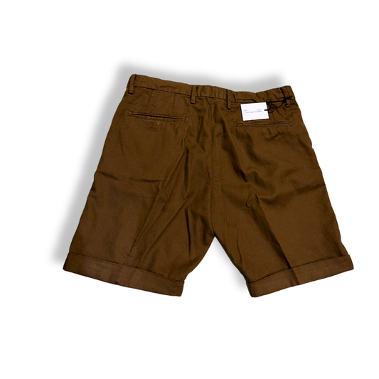 CINQUANTOTTO PANTALONE CORTO COTONE LINO BROWN - CINQUANTOTTO PESARO | Negozio di abbigliamento