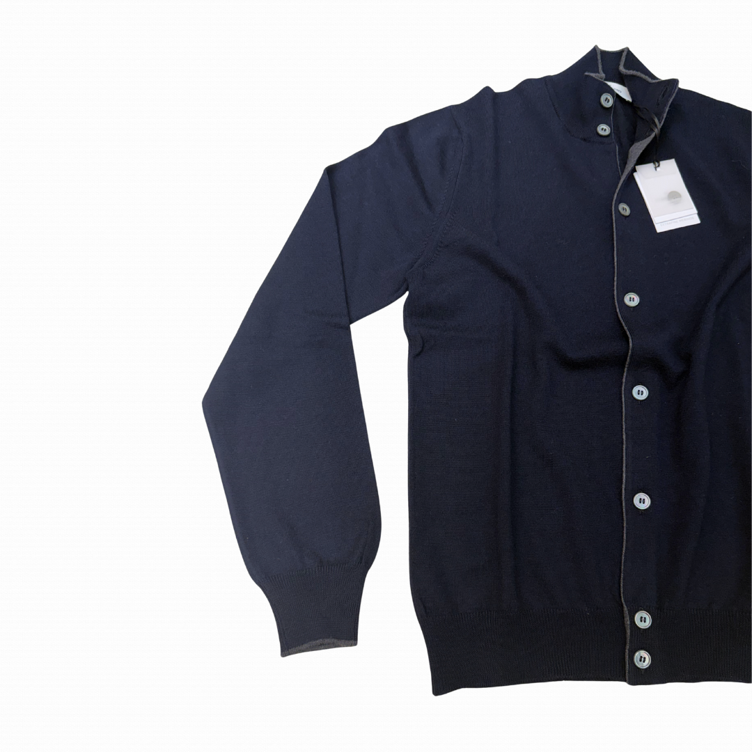 GRAN SASSO CARDIGAN COLLO ALTO BOTTONI