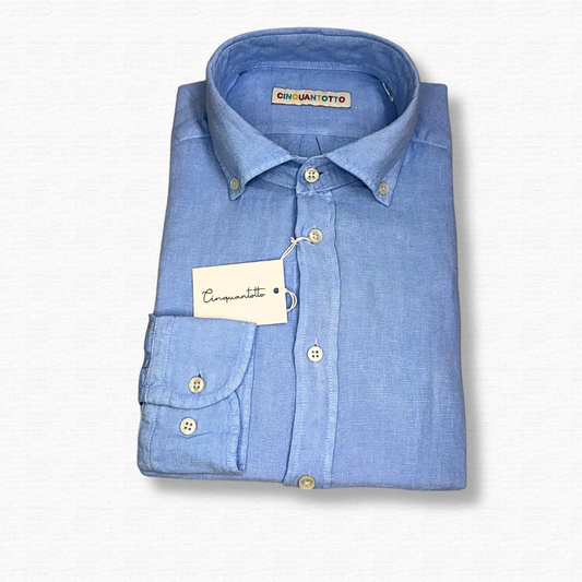 CINQUANTOTTO CAMICIA LINO AZZURRO - CINQUANTOTTO PESARO | Negozio di abbigliamento