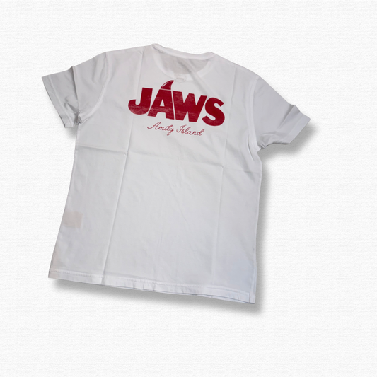 BLKER T SHIRT JAWS BIANCO - CINQUANTOTTO PESARO | Negozio di abbigliamento