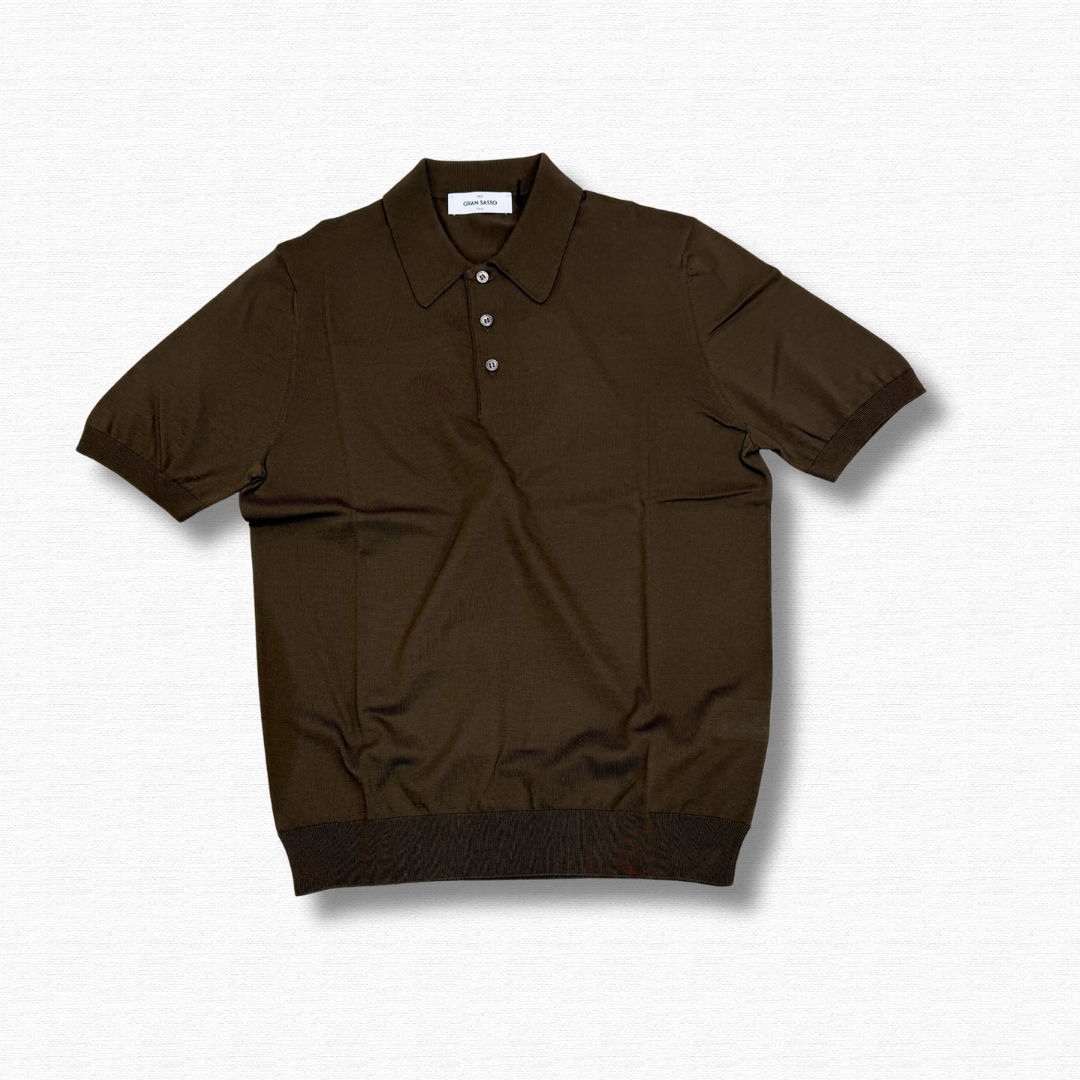 GRAN SASSO POLO MANICA CORTA MORO - CINQUANTOTTO PESARO | Negozio di abbigliamento