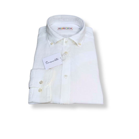 CINQUANTOTTO CAMICIA LINO BIANCO - CINQUANTOTTO PESARO | Negozio di abbigliamento