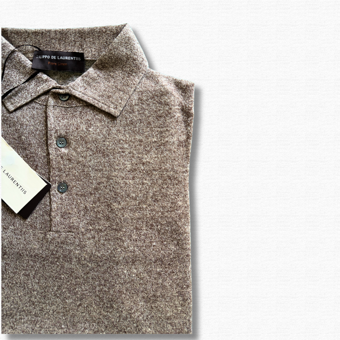 FILIPPO DE LAURENTIIS POLO MANICA CORTA GREIGE - CINQUANTOTTO PESARO | Negozio di abbigliamento