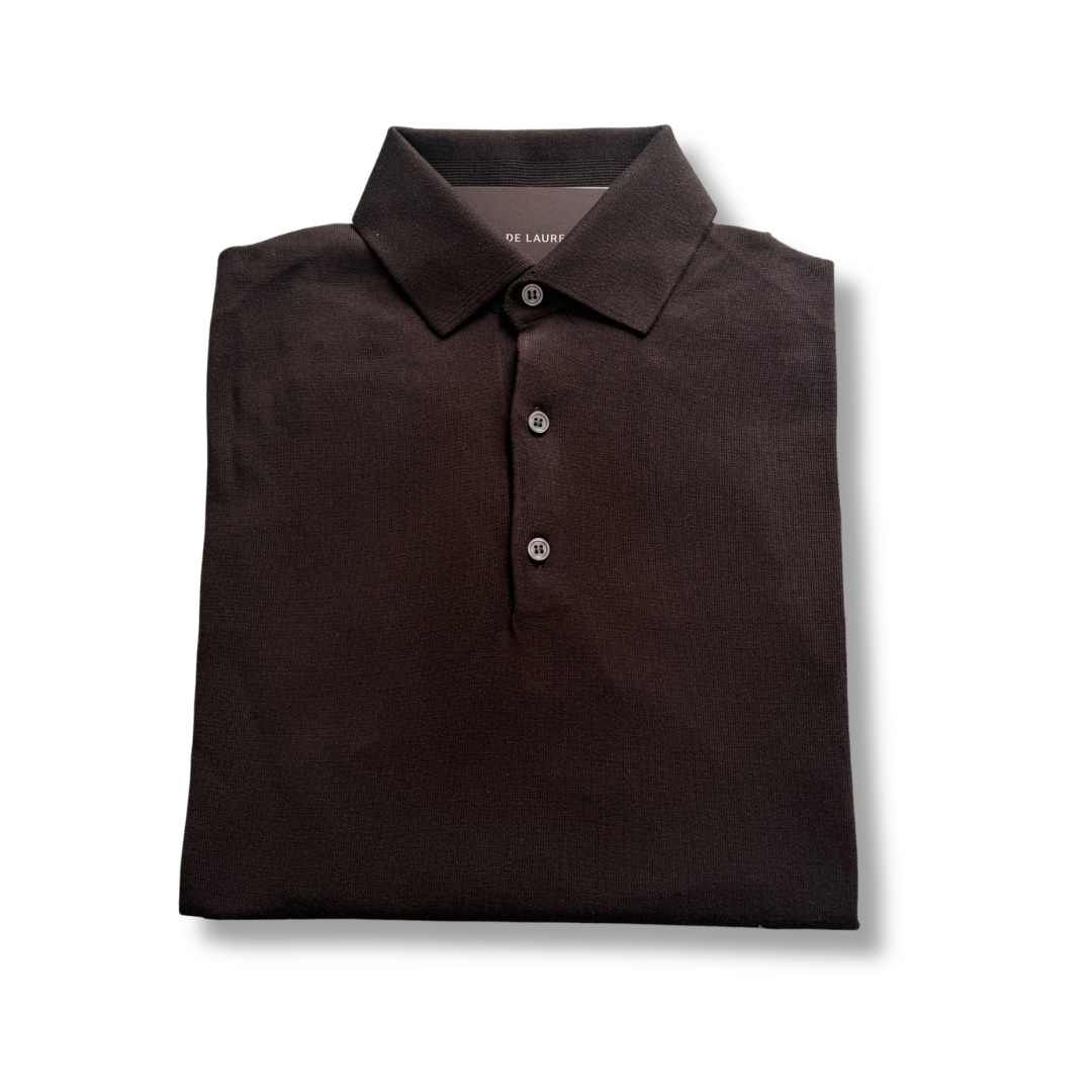 FILIPPO DE LAURENTIIS POLO MANICA LUNGA MORO - CINQUANTOTTO PESARO | Negozio di abbigliamento