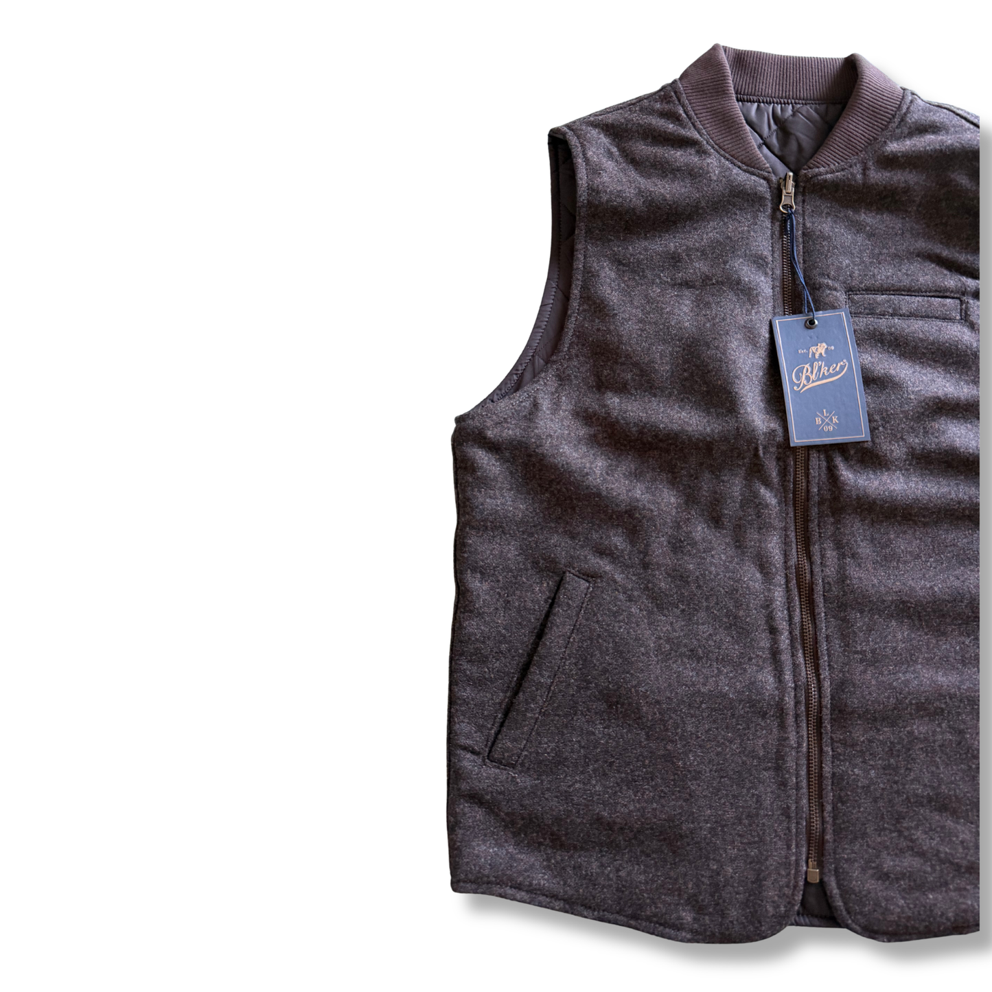 BLKER GILET REVERSIBILE MARRONE