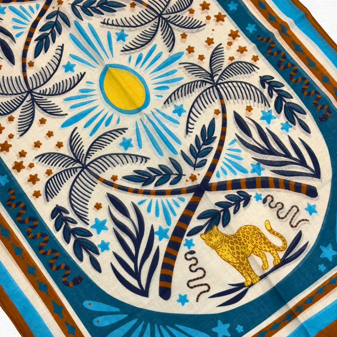 CALABRESE SCIARPA GHEPARDO BIANCO - CINQUANTOTTO PESARO | Negozio di abbigliamento