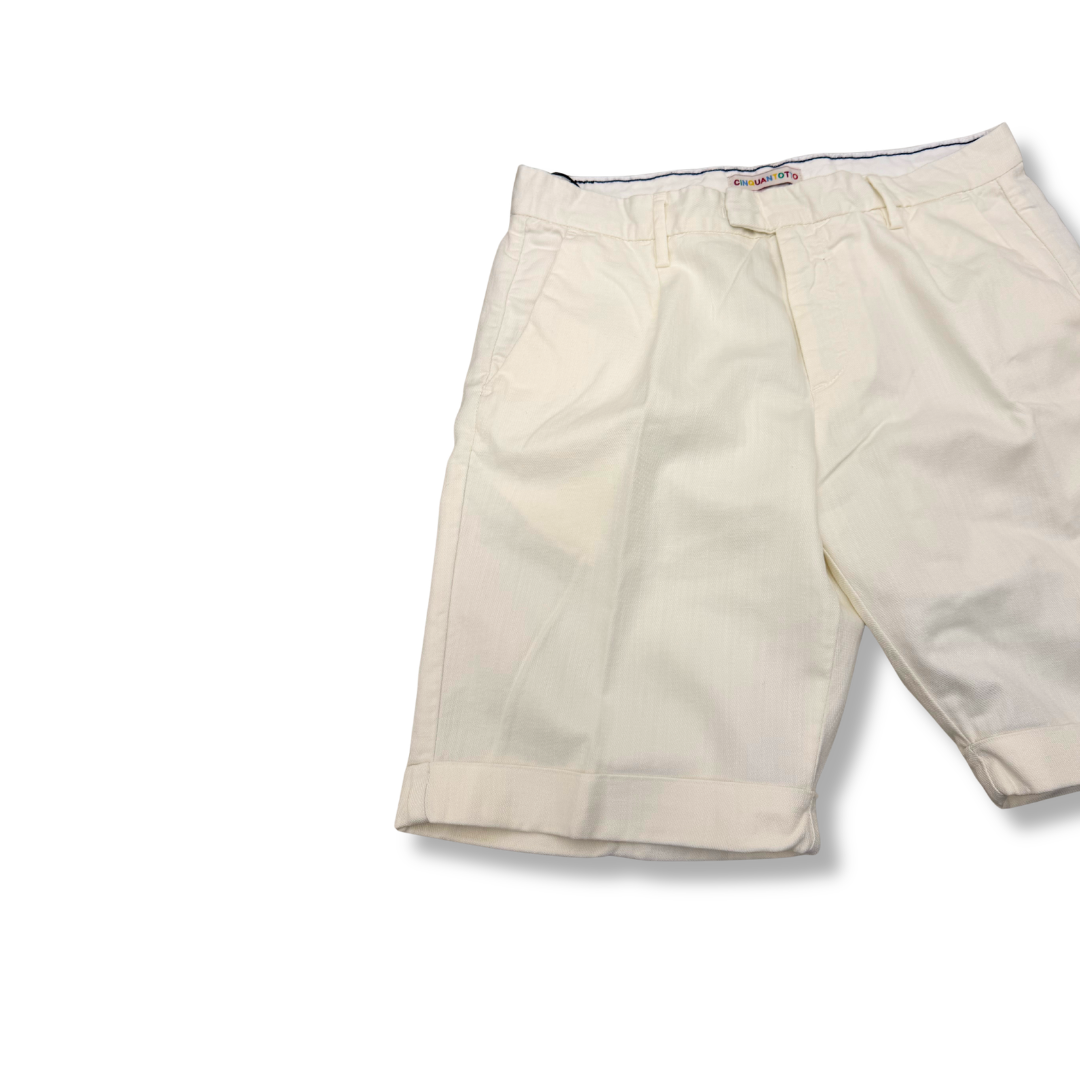 CINQUANTOTTO PANTALONE CORTO COTONE LINO BURRO - CINQUANTOTTO PESARO | Negozio di abbigliamento