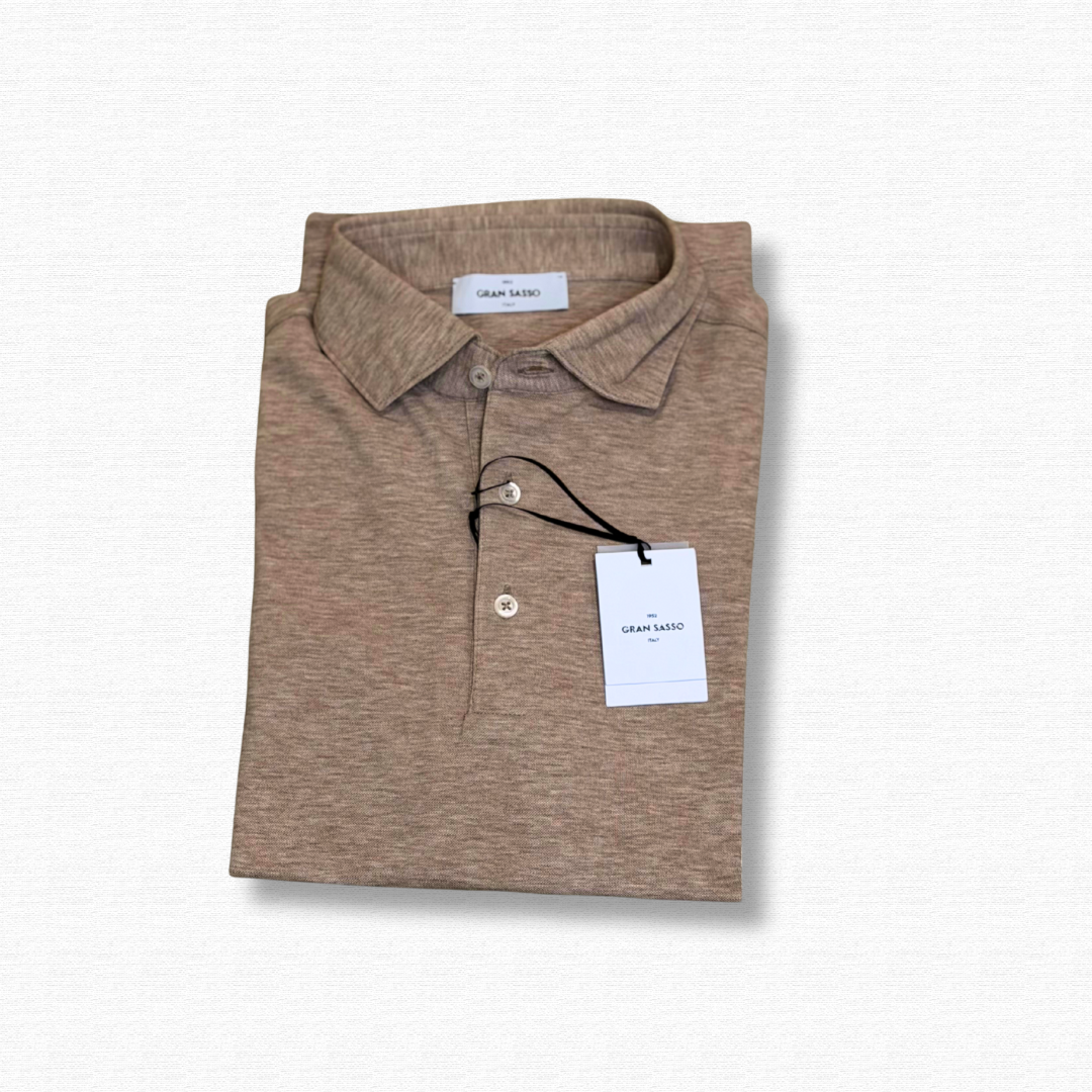 GRAN SASSO POLO PIQUE' SABBIA - CINQUANTOTTO PESARO | Negozio di abbigliamento