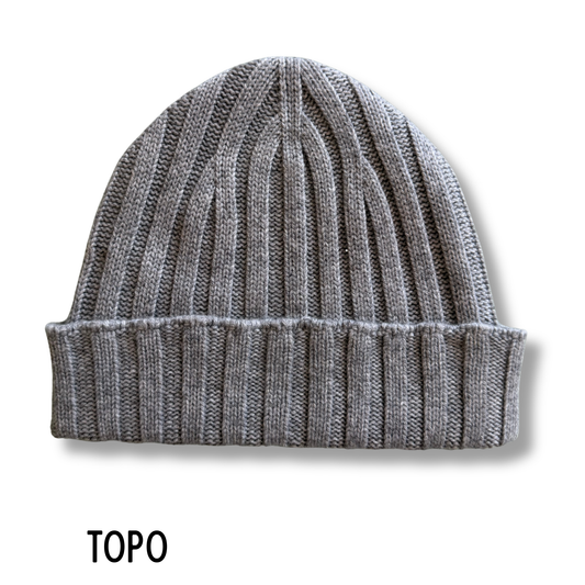 FILIPPO DE LAURENTIIS CUFFIA CASHMERE TOPO