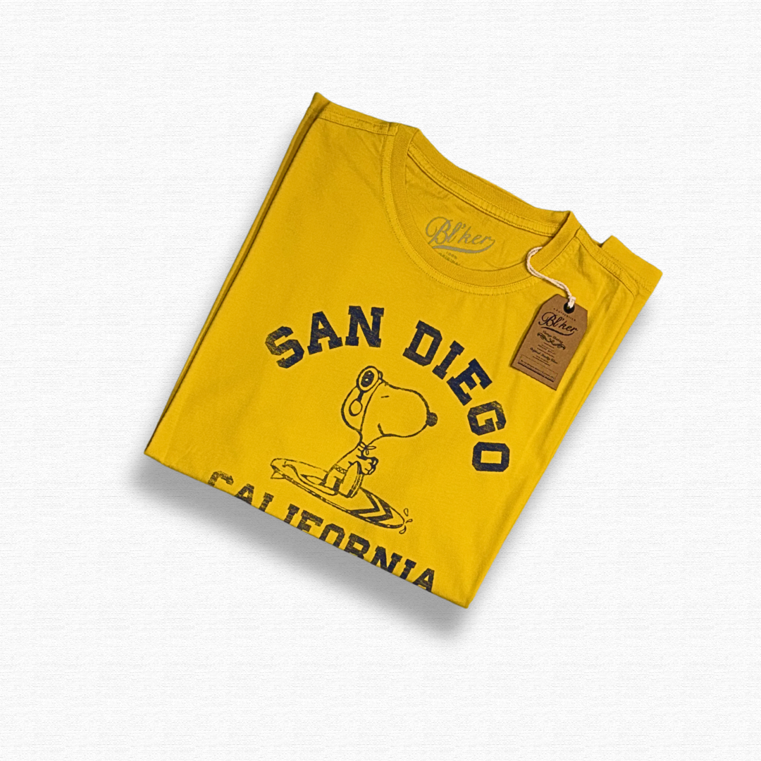 BLKER T SHIRT SAN DIEGO GIALLO - CINQUANTOTTO PESARO | Negozio di abbigliamento