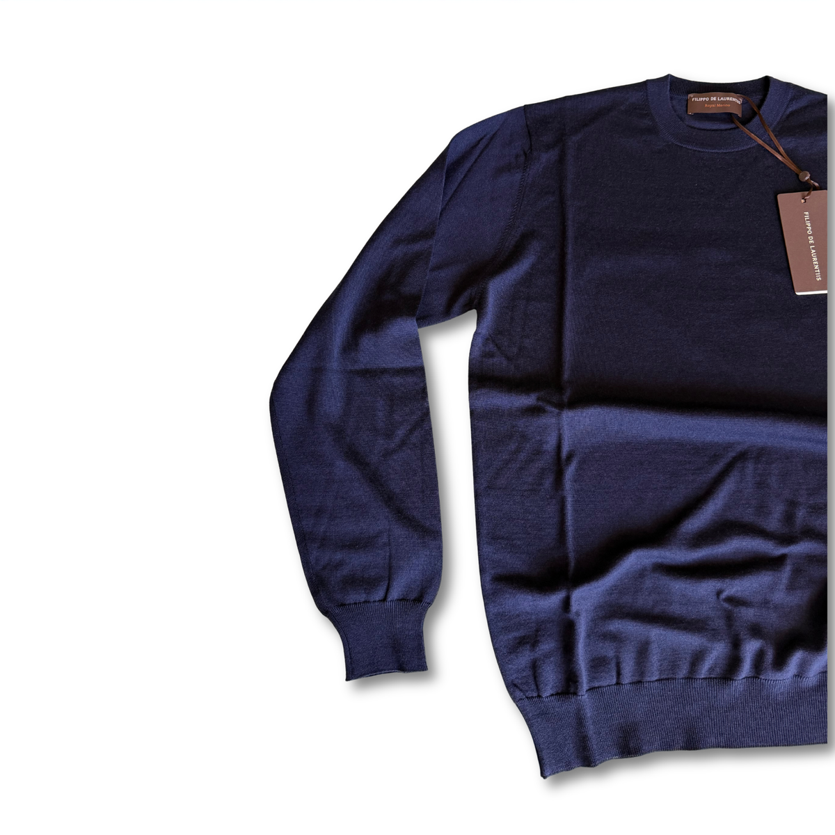 FILIPPO DE LAURENTIIS GIROCOLLO ROYAL MERINO BLU NAVY - CINQUANTOTTO PESARO | Negozio di abbigliamento