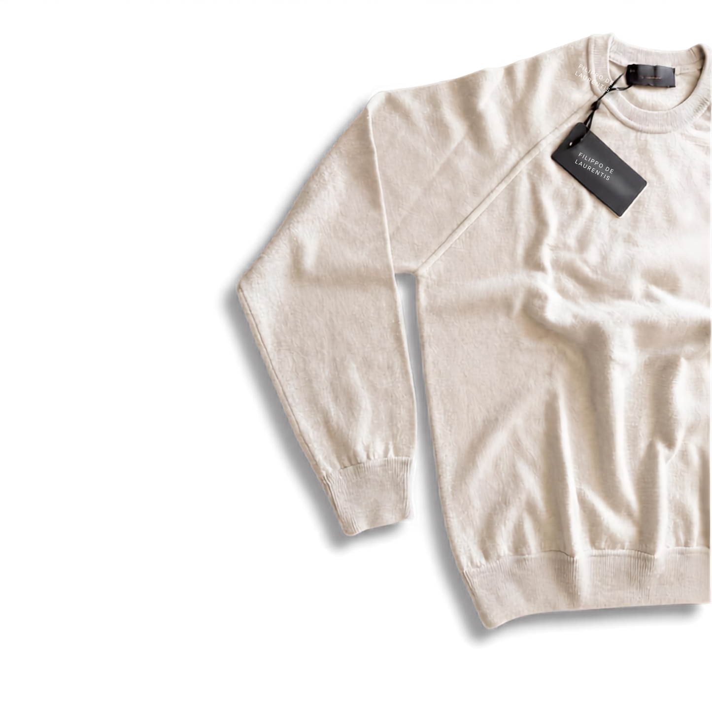 FILIPPO DE LAURENTIIS TAGLIO FELPA BEIGE
