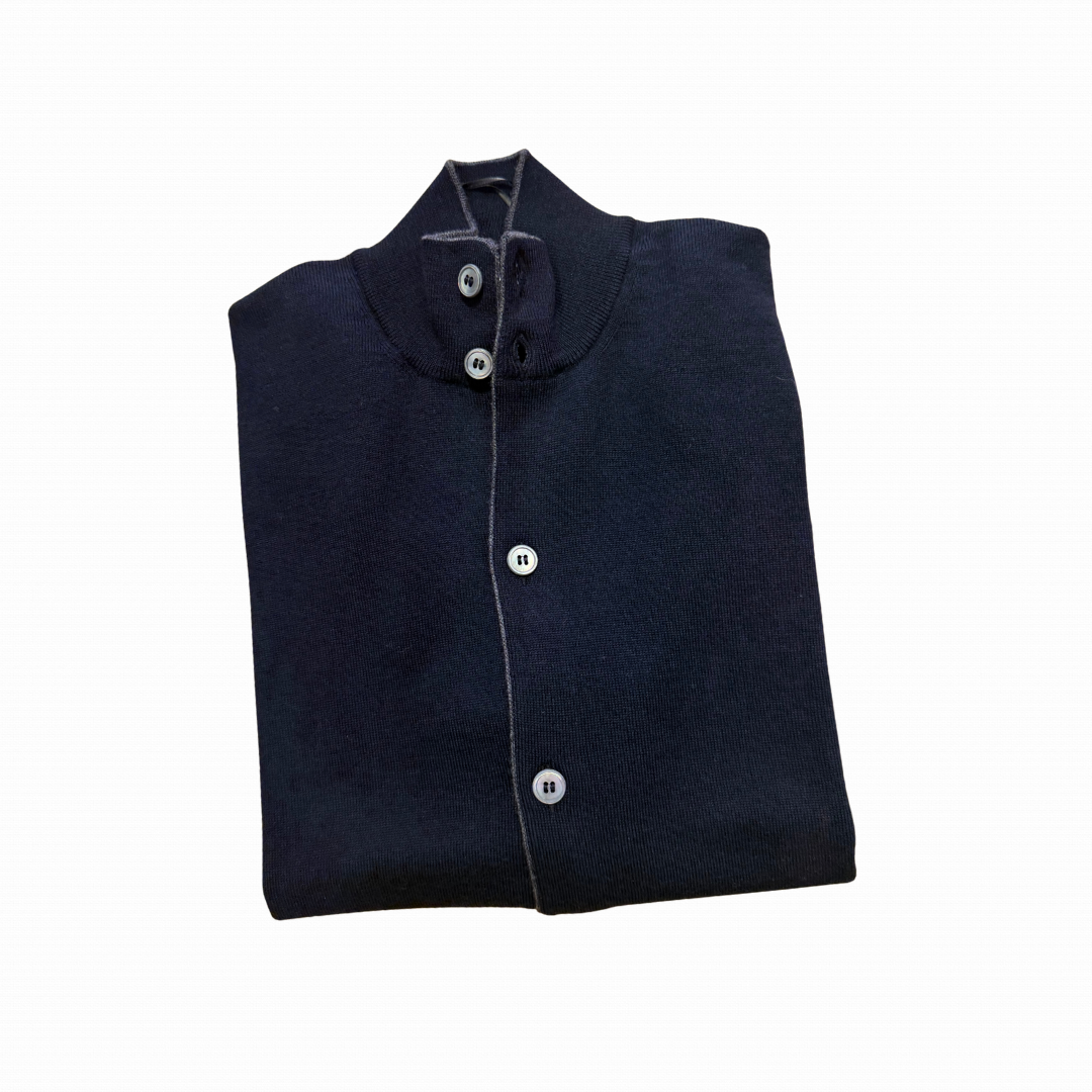 GRAN SASSO CARDIGAN COLLO ALTO BOTTONI