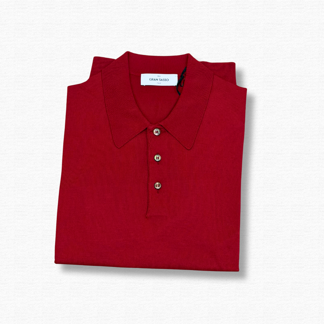 GRAN SASSO POLO MANICA CORTA ROSSO - CINQUANTOTTO PESARO | Negozio di abbigliamento