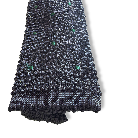 CALABRESE CRAVATTA IN MAGLIA POIS BLU VERDE - CINQUANTOTTO PESARO | Negozio di abbigliamento