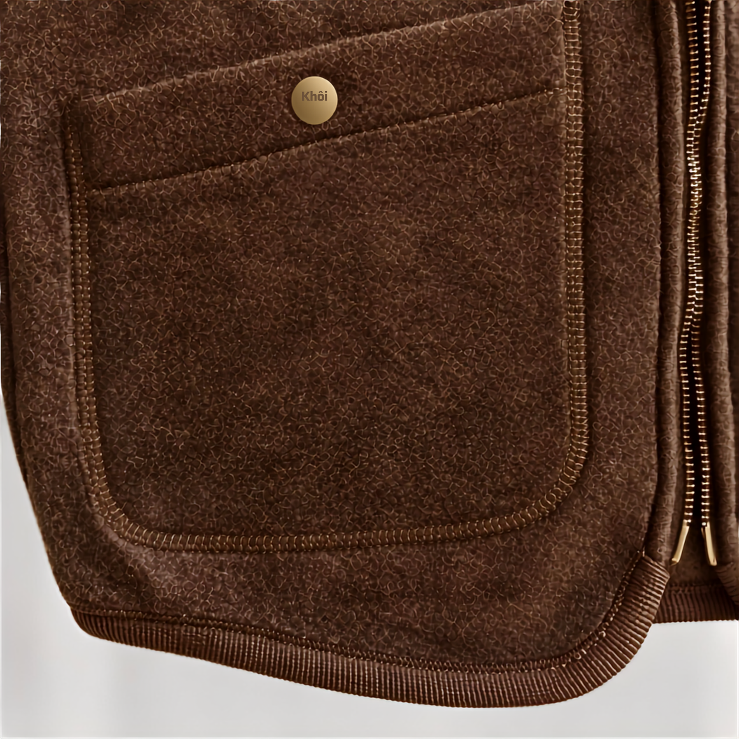 BLKER GILET BOILED BROWN