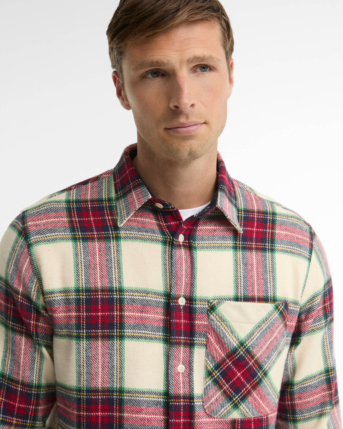 BARBOUR BOWMONT CAMICIA TARTAN ECRU