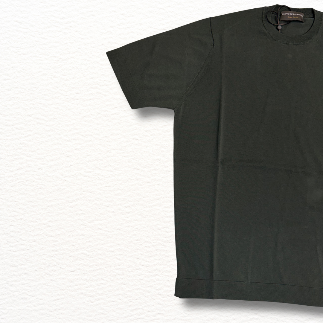 FILIPPO DE LAURENTIIS T SHIRT CREPE COTTON MILITARE - CINQUANTOTTO PESARO | Negozio di abbigliamento