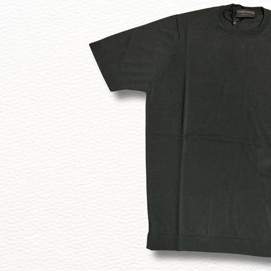 FILIPPO DE LAURENTIIS T SHIRT CREPE COTTON MILITARE - CINQUANTOTTO PESARO | Negozio di abbigliamento