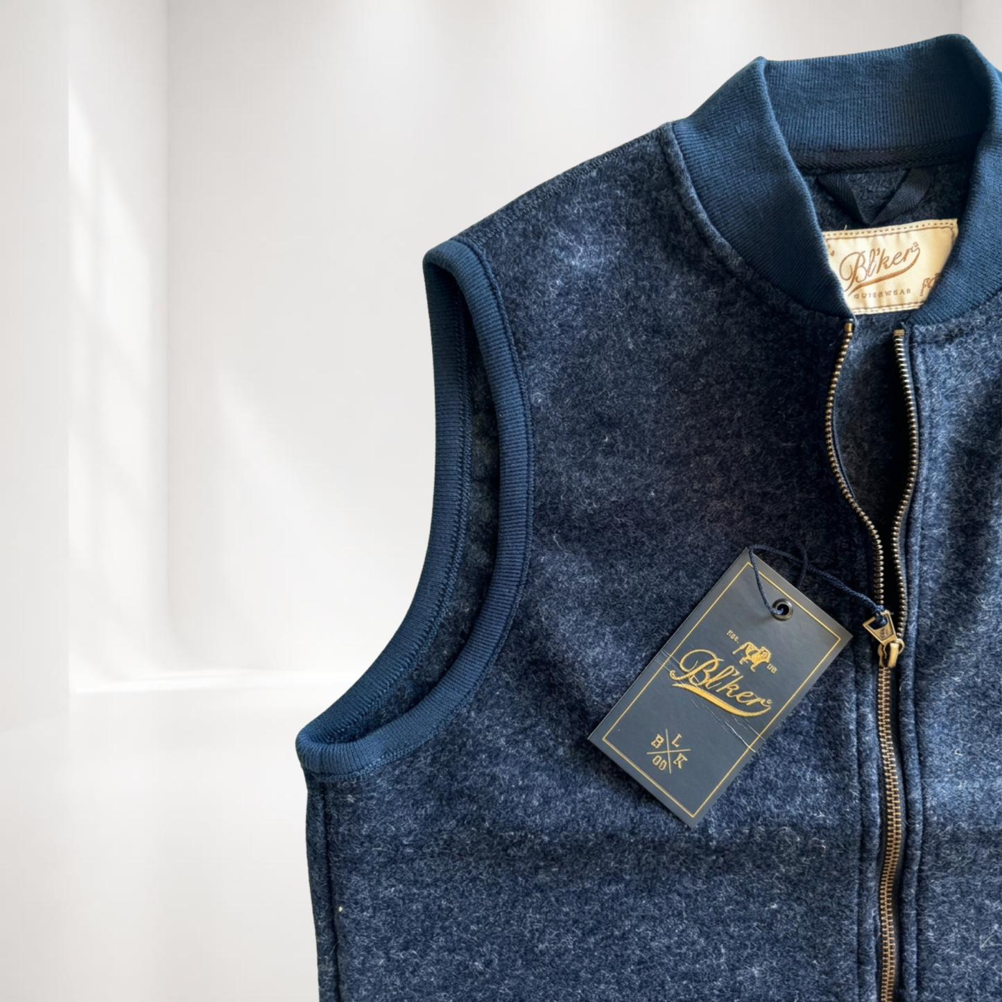 BLKER GILET BOILED INDACO