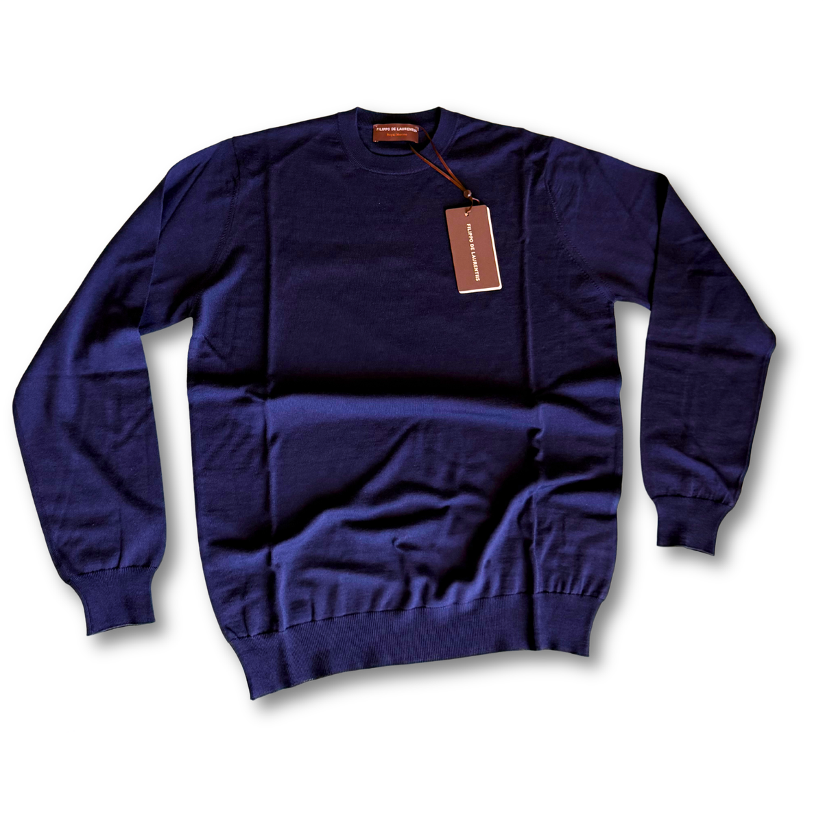 FILIPPO DE LAURENTIIS GIROCOLLO ROYAL MERINO BLU NAVY - CINQUANTOTTO PESARO | Negozio di abbigliamento