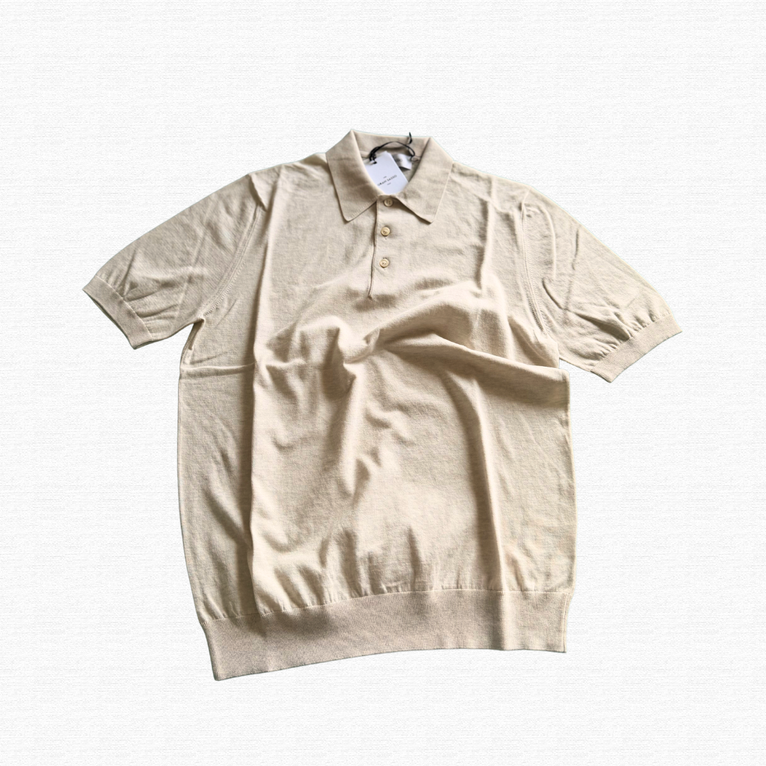 GRAN SASSO POLO MANICA CORTA ECRU - CINQUANTOTTO PESARO | Negozio di abbigliamento