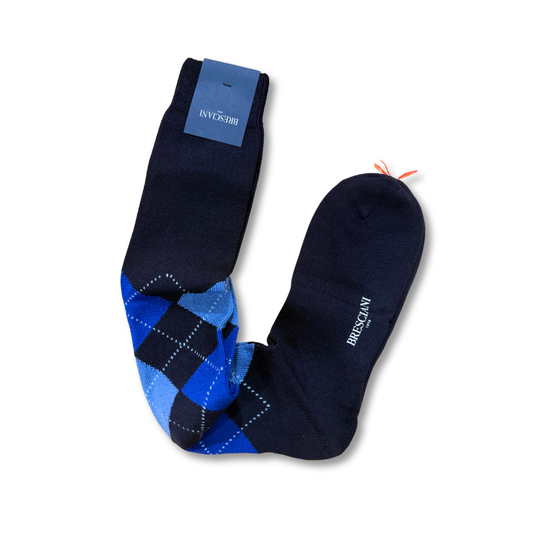 BRESCIANI CALZA ROMBI IN LANA