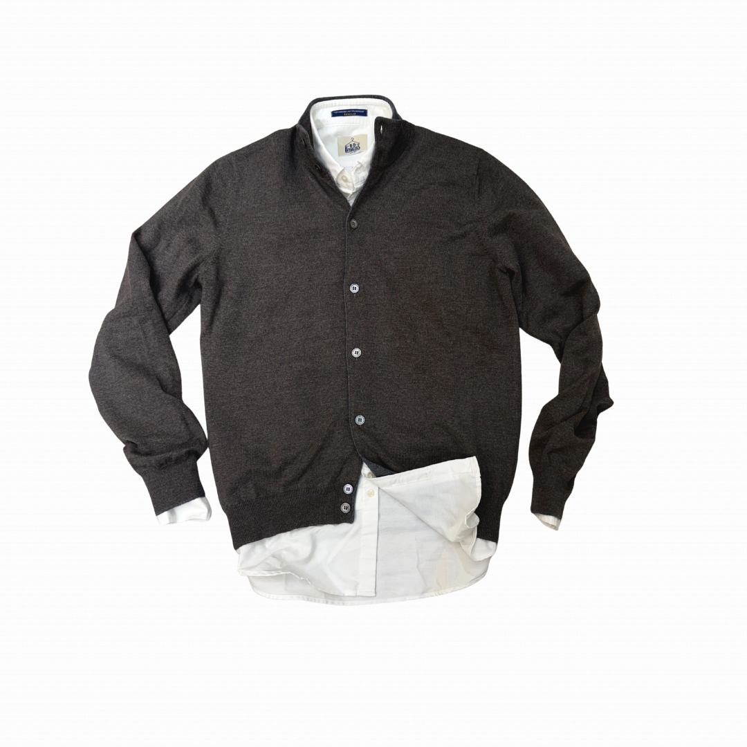 GRAN SASSO CARDIGAN COLLO ALTO BOTTONI