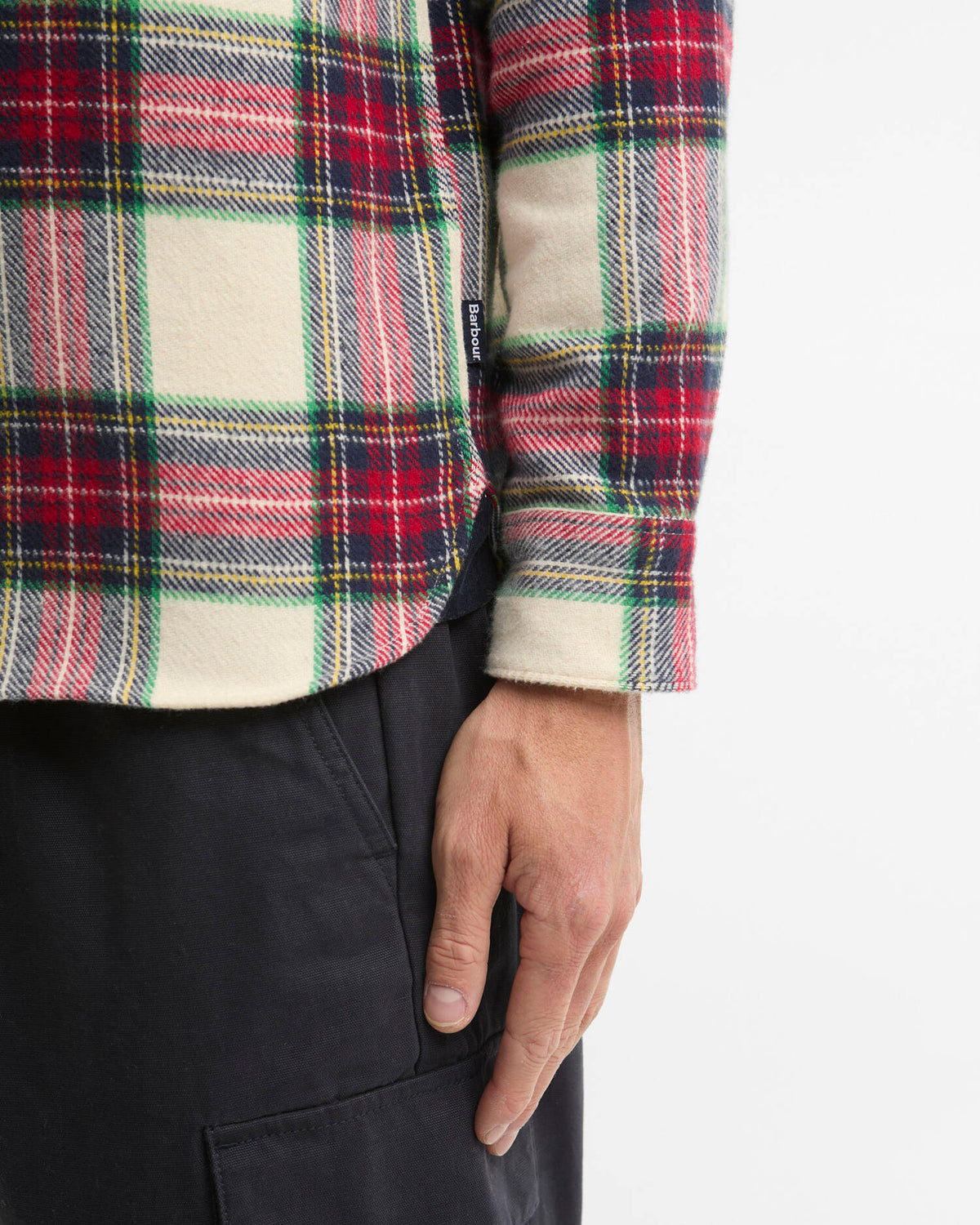 BARBOUR BOWMONT CAMICIA TARTAN ECRU