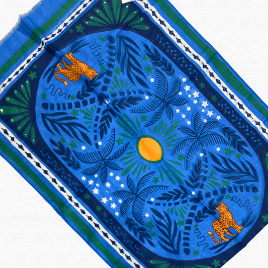 CALABRESE SCIARPA GHEPARDO BLU - CINQUANTOTTO PESARO | Negozio di abbigliamento