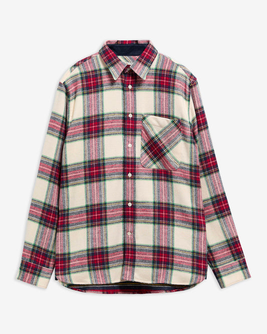 BARBOUR BOWMONT CAMICIA TARTAN ECRU - CINQUANTOTTO PESARO | Negozio di abbigliamento