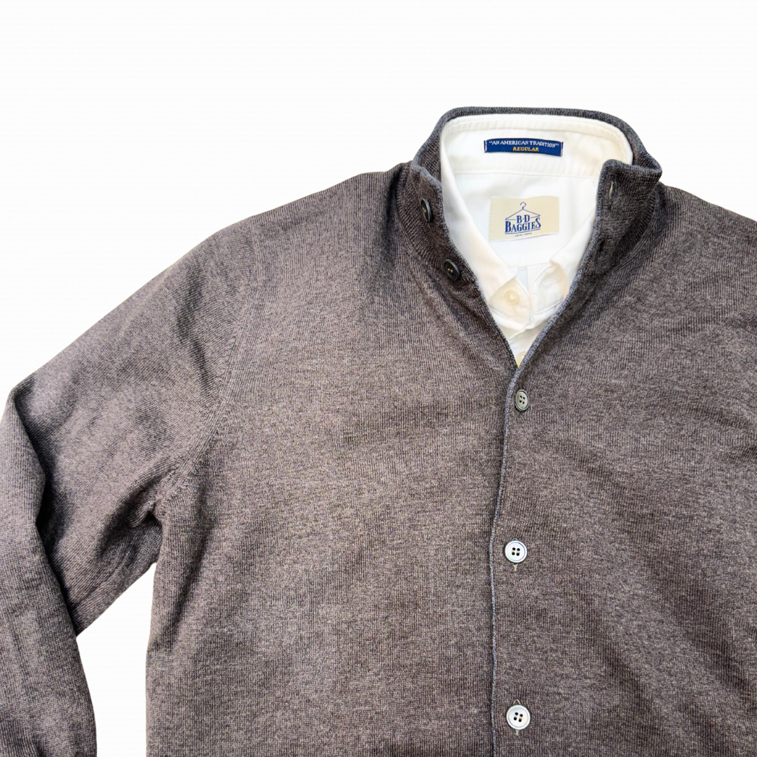 GRAN SASSO CARDIGAN COLLO ALTO BOTTONI