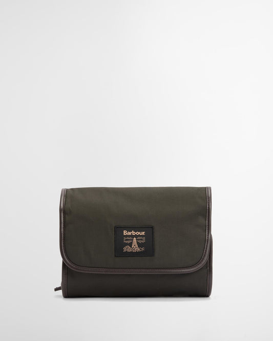BARBOUR WAX HANGING WASHBAG