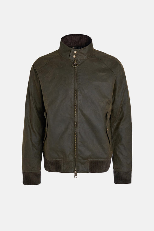 BARBOUR X BARACUTA PORTON WAX OLIVE