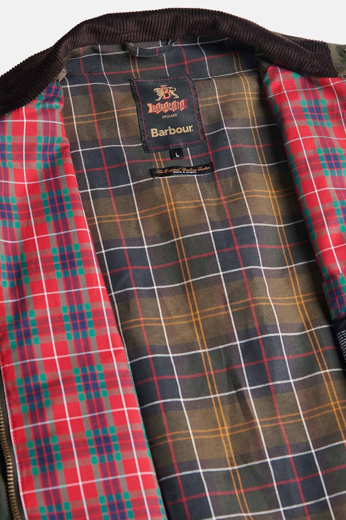 BARBOUR X BARACUTA PORTON WAX OLIVE