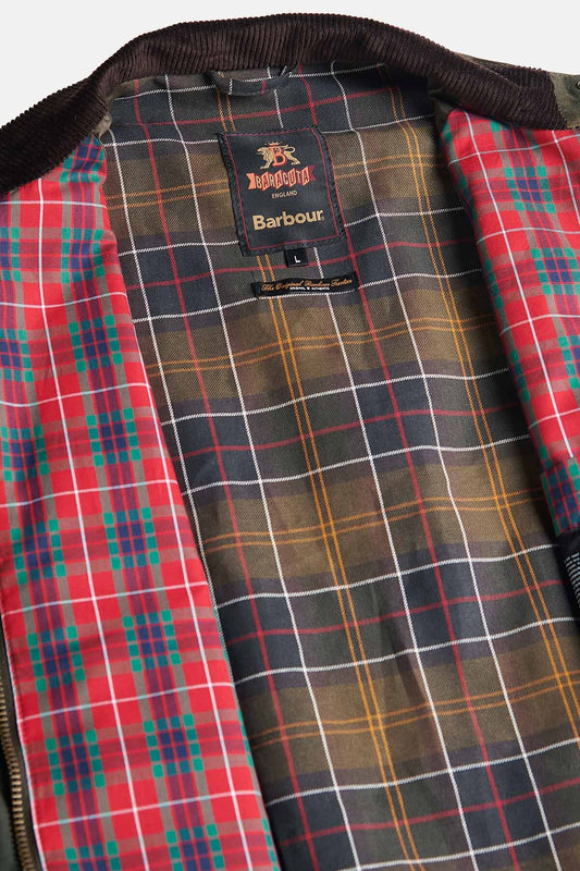 BARBOUR X BARACUTA PORTON WAX OLIVE