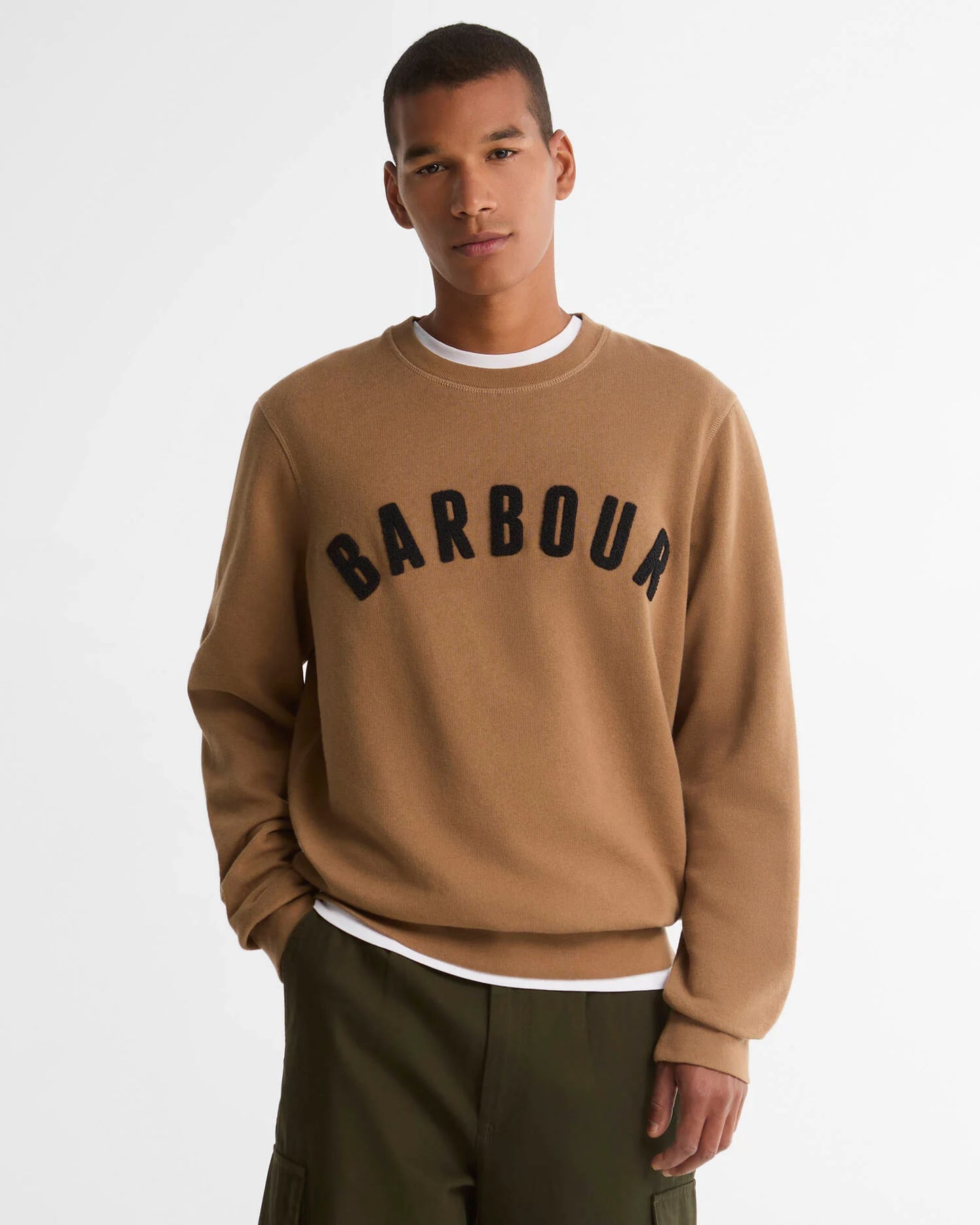 BARBOUR PREP LOGO FELPA SAND