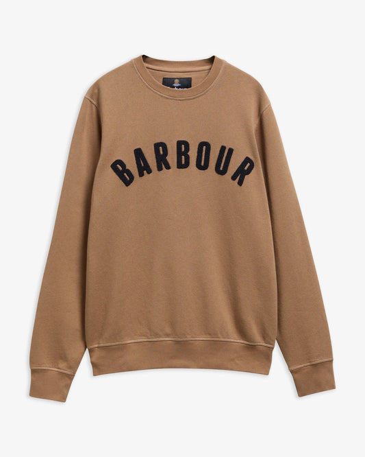 BARBOUR PREP LOGO FELPA SAND - CINQUANTOTTO PESARO | Negozio di abbigliamento
