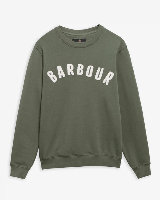 BARBOUR PREP LOGO FELPA THYME - CINQUANTOTTO PESARO | Negozio di abbigliamento