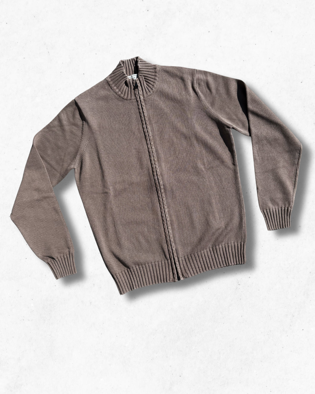CINQUANTOTTO CARDIGAN FULL ZIP TABACCO