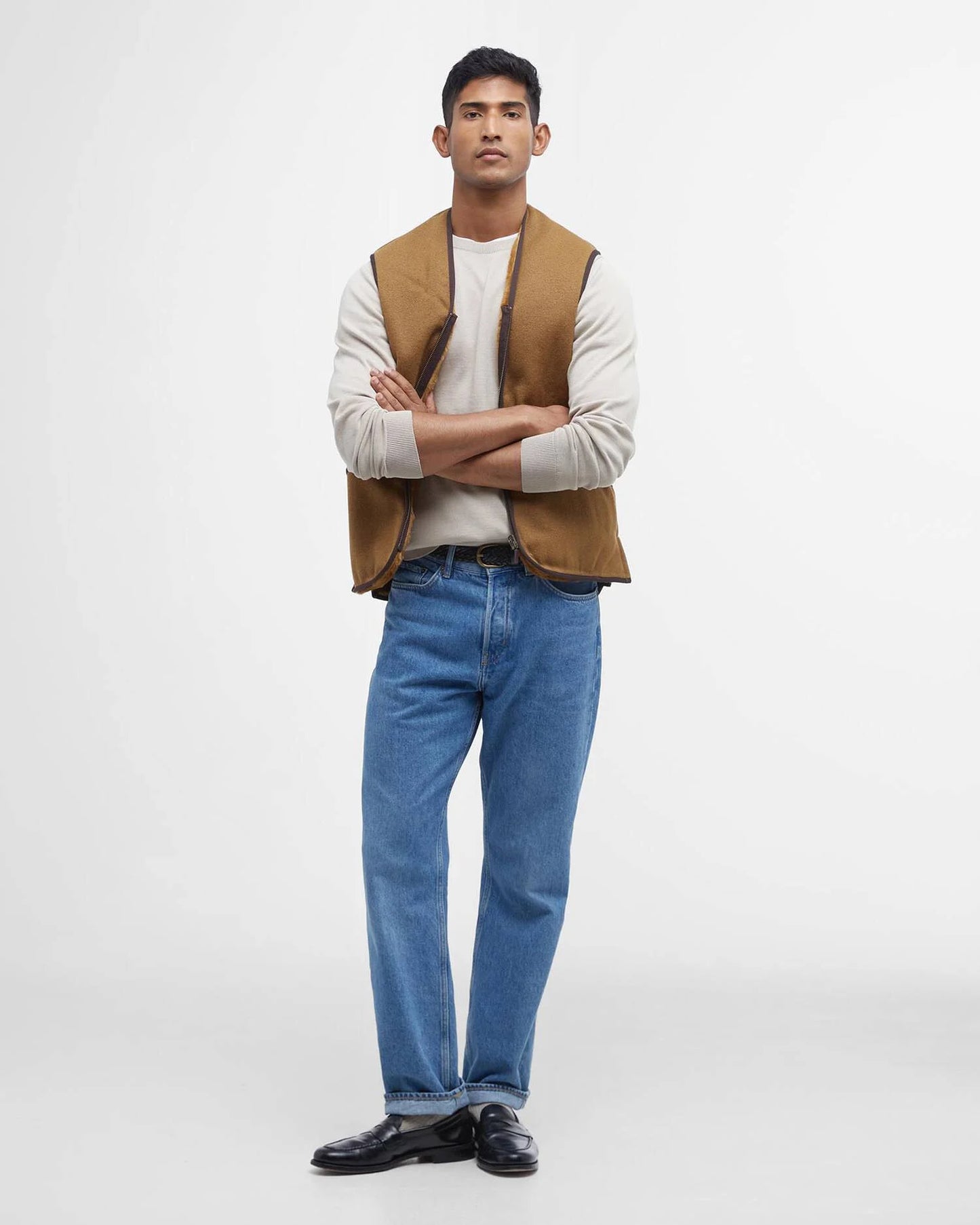 BARBOUR GILET PILE BROWN