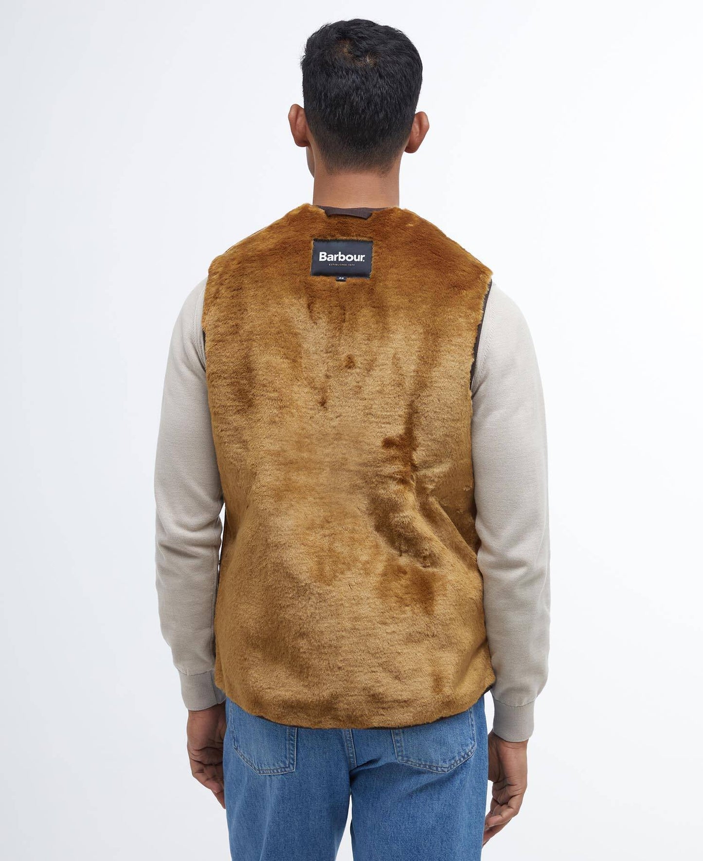 BARBOUR GILET PILE BROWN