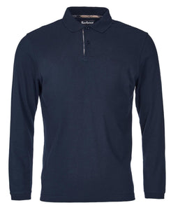 BARBOUR ESSENTIAL SPORTS POLO MANICA LUNGA NAVY