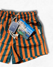 Carica l&#39;immagine nel visualizzatore di Gallery, GASSA D&#39;AMANTE COSTUME POLIGNANO RIGATO ARANCIO VERDE
