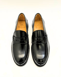 BERWICK PENNY LOAFER SPAZZOLATO NERO