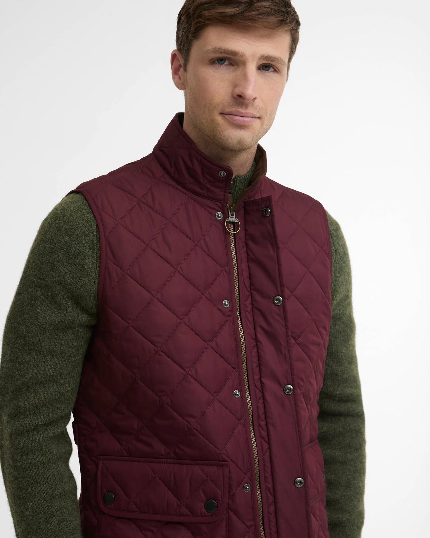 BARBOUR LOWERDALE GILET BORDEAUX