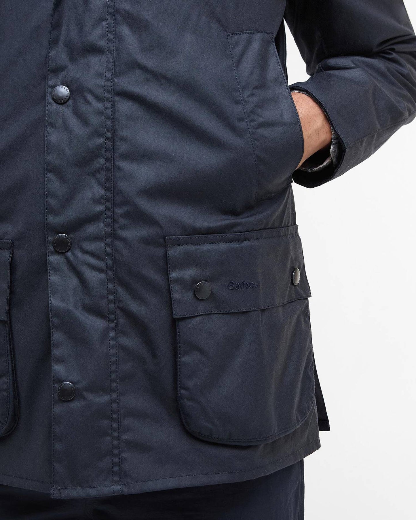 BARBOUR ASHBY BLU NAVY WAXED